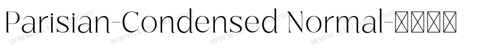 Parisian-Condensed Normal字体转换